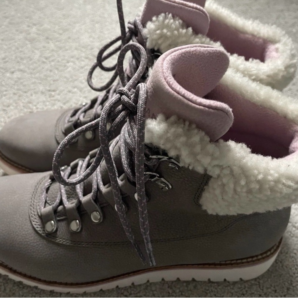 Cole Haan Gray and Pink Ankle Boots